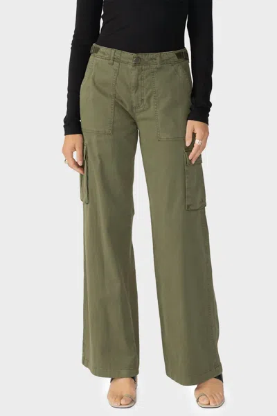 Sanctuary Reissue Wide Leg Cargo Pants In Mossy Green
