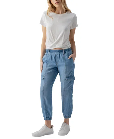 Sanctuary Women's Relaxed Rebel High-rise Cargo Pants In Sun Drenched
