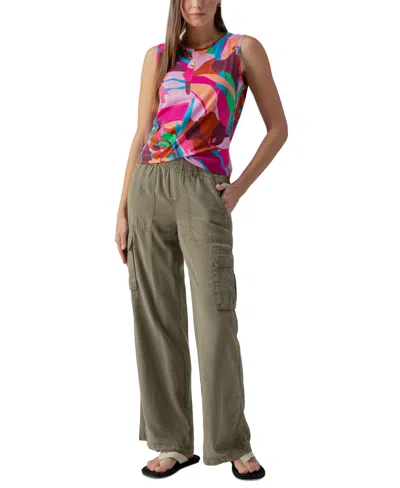 Sanctuary Women's Relaxed Reissue Wide-leg Cargo Pants In Burnt Olive