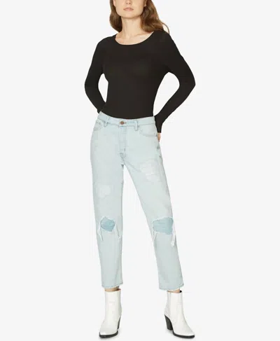 Sanctuary Women's Repaired Straight Leg Jeans In Blue