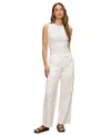 Sanctuary Twisted Cotton Blend Slub Jersey Tank In White