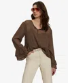 Sanctuary Women's Ruffled Long-sleeve Blouse In Brown