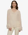 Sanctuary Women's Ruffled Long-sleeve Blouse In Neutral