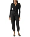 Sanctuary Sahara Tapered Stretch Cotton Utility Pants In Black