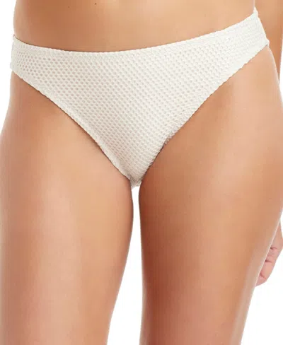 Sanctuary Metallic Net Hipster Bikini Bottoms In White
