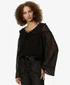 Sanctuary Women's Secret Lover Long-sleeve Top In Black