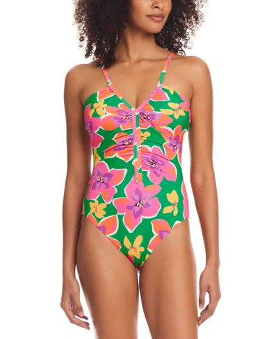 Sanctuary Women's Shirred-front One-piece Swimsuit In Multi