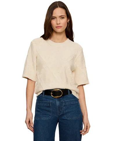 Sanctuary Women's Short-sleeve Cotton Sweater T-shirt In Neutral