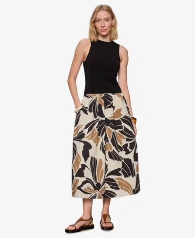 Sanctuary Nostalgia Pleated Midi Skirt In Multi