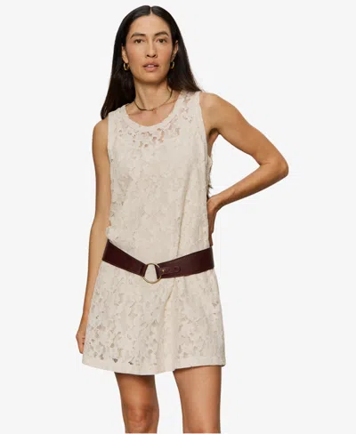 Sanctuary Women's Sleeveless Lace Tank Mini Dress In Neutral