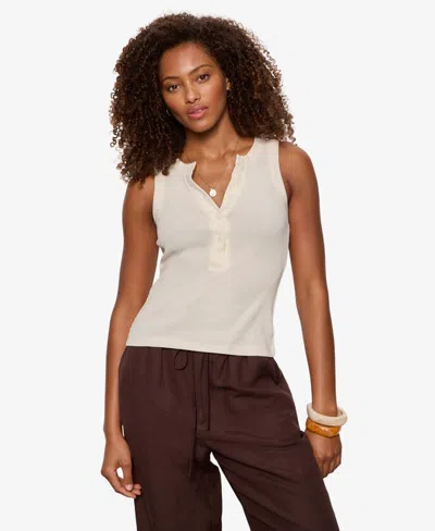 Sanctuary Women's Sleeveless V-neck Tank Top In White
