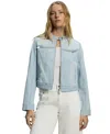 Sanctuary Soft Moto Style Jean Jacket In Fnsl In Finish Line