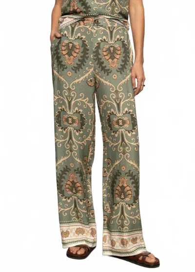 Sanctuary Soft Semi High Rise Trouser In Mezzo Sage In Green