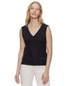 Sanctuary Women's Soft V-neck Sleeveless Top In Black