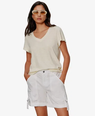 Sanctuary V-neck T-shirt In White