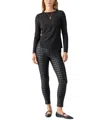 Sanctuary Womens Ruched Knit Pullover Top In Black