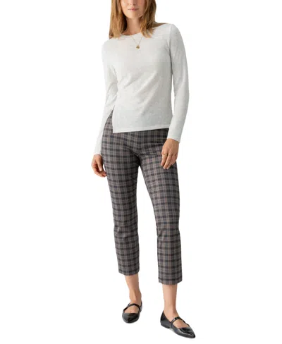 Sanctuary Something About Her Slub Crewneck Top In Chalk Heather