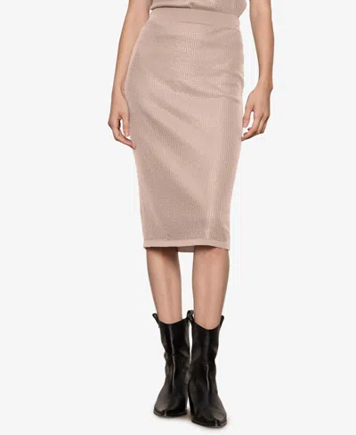 Sanctuary Sparkle Sequin Pencil Skirt In Pink