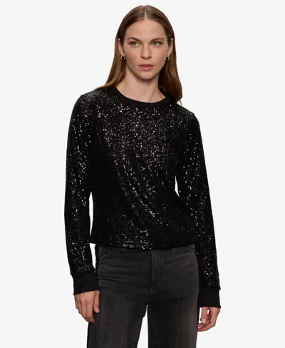 Sanctuary Women's Sparkle Together Sequin Top In Black