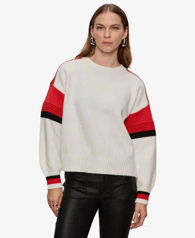 Sanctuary Women's Sporty Stripe Crewneck Sweater In Neutral