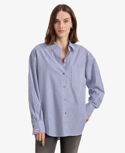 Sanctuary Women's Spread Collar Long-sleeve Shirt In Blue