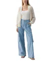SANCTUARY WOMEN'S STEPPING OUT COTTON OPEN-KNIT BOMBER JACKET