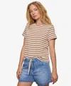 Sanctuary Perfect Textured Striped Tee In Brown