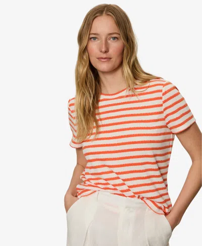 Sanctuary Perfect Textured Striped Tee In Red