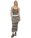 Sanctuary Womens Cotton Striped Mesh Stitch Tank Top Maxi Skirt