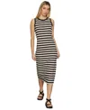 Sanctuary Stripe Sleeveless Tiered Organic Cotton Blend Maxi Dress In Multi