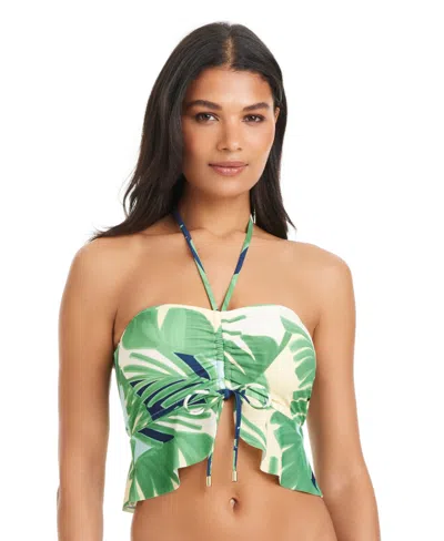 Sanctuary Women's Summer Breeze Convertible Ruffle Tankini Top In Multi