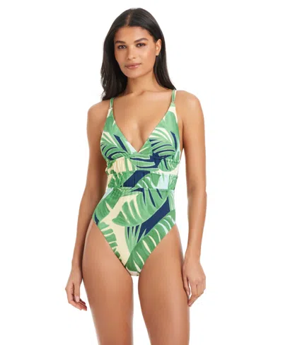 Sanctuary Women's Summer Breeze V-neck One-piece Swimsuit In Multi