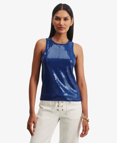 Sanctuary Women's Summer Shine Sequin Crewneck T-shirt In Blue