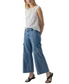 Sanctuary Rebel Crop Wide Leg Cargo Jeans In White