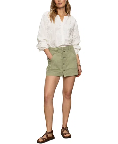 Sanctuary Women's Sunday Bouquet Cotton Blouse In White