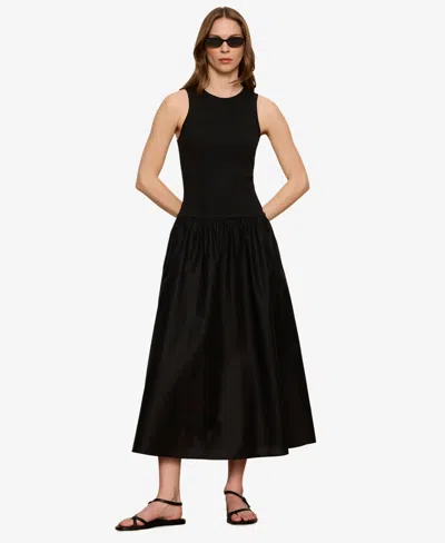 Sanctuary Take Me Away Sleeveless Tank Maxi Dress In Black