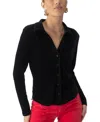 Sanctuary Textured Velvet Button-up Shirt In Black