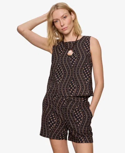 Sanctuary Women's The Desired Summer Crop Crewneck Top In Brown