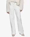 Sanctuary District High Rise Column Ankle Jeans In Bleached White In Bleached White