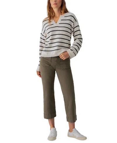 Sanctuary Women's The Marine Mid-rise Cropped Wide-leg Jeans In Fatigue