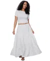 Sanctuary The Prairie Tiered Linen Maxi Skirt