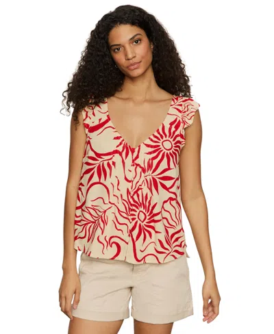 SANCTUARY WOMEN'S THE TIME OFF PRINTED SLEEVELESS TOP