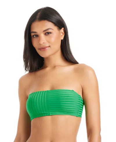 Sanctuary Women's Tie-back Bandeau Bikini Top In Green