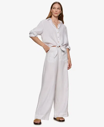 Sanctuary Women's Tie-front Long-sleeve Shirt In White