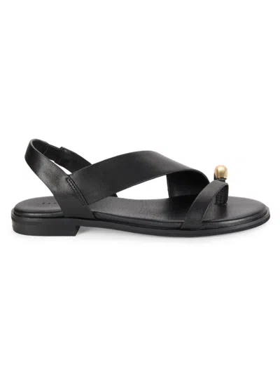Sanctuary Women's Toe Ring Slingback Flat Sandals In Black