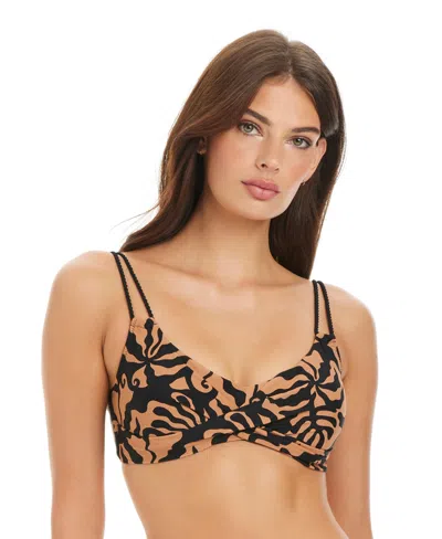 Sanctuary Women's Twist Front Bikini Bra In Black