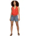 Sanctuary Women's Vacation Tie-front Button-up Vest In Multi