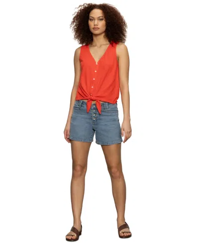 Sanctuary Women's Vacation Tie-front Button-up Vest
