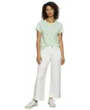 Sanctuary Women's Voyage Cropped Wide-leg Jeans In Bleached White
