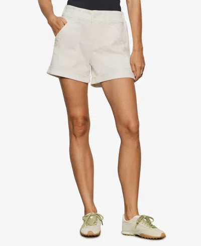Sanctuary Women's Wander On Cuffed Hem Shorts In White